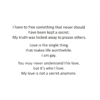 A poem about love and life.