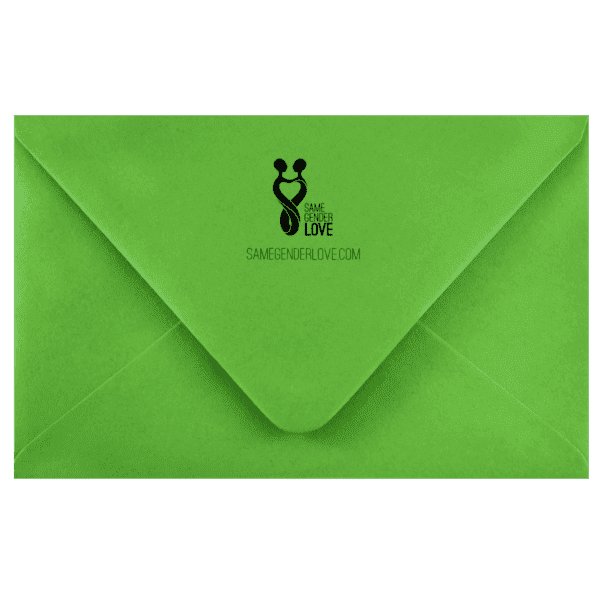 A green envelope with the logo of the new york times.