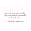 A card with the words " warmest condolences ".