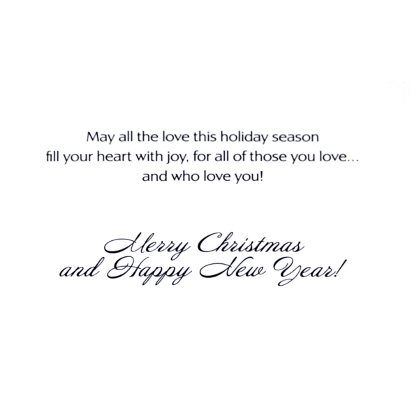 A christmas card with the words merry christmas and happy new year