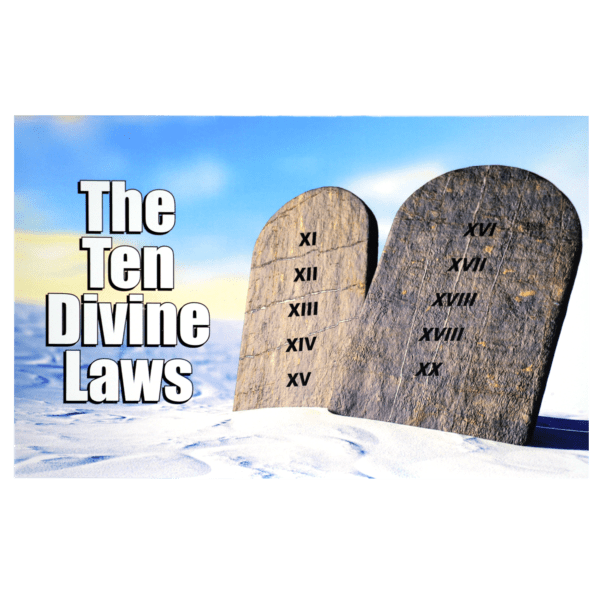 A picture of the ten divine laws.