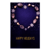 A heart shaped card with the words happy holidays written in it.