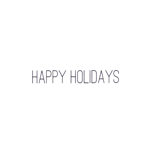 A green background with the words happy holidays written in grey.