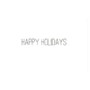 A green and white card with the words happy holidays
