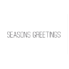 A green background with the words seasons greetings