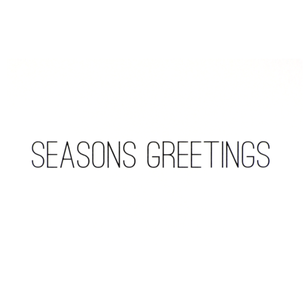 A green background with the words seasons greetings