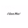 A card with the words " i love you !" written in black ink.