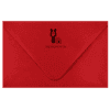 A red envelope with mickey mouse on it.