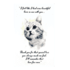 A cat with a quote on it.