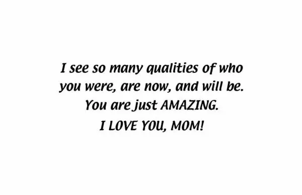 A quote about mom is written in black.