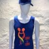 A blue tank top with the words " love is love ".