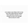 A quote about love is written in black.