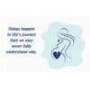 A blue and white card with a quote about motherhood
