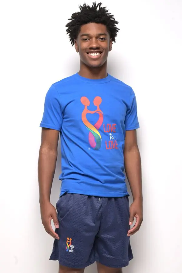 Love Is Love Crew Short Sleeve Crew Neck T-Shirt Royal Blue 1