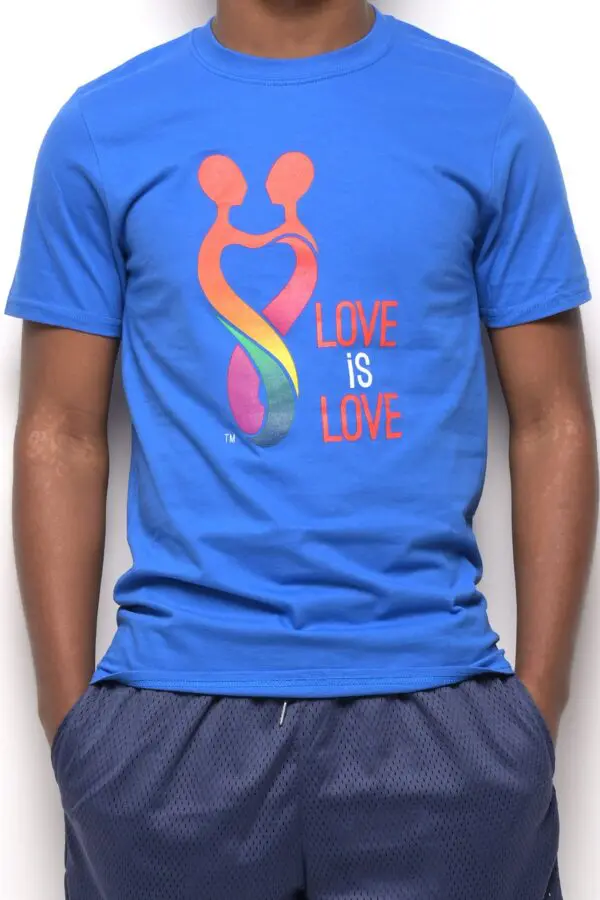 Love Is Love Crew Short Sleeve Crew Neck T-Shirt Royal Blue 2