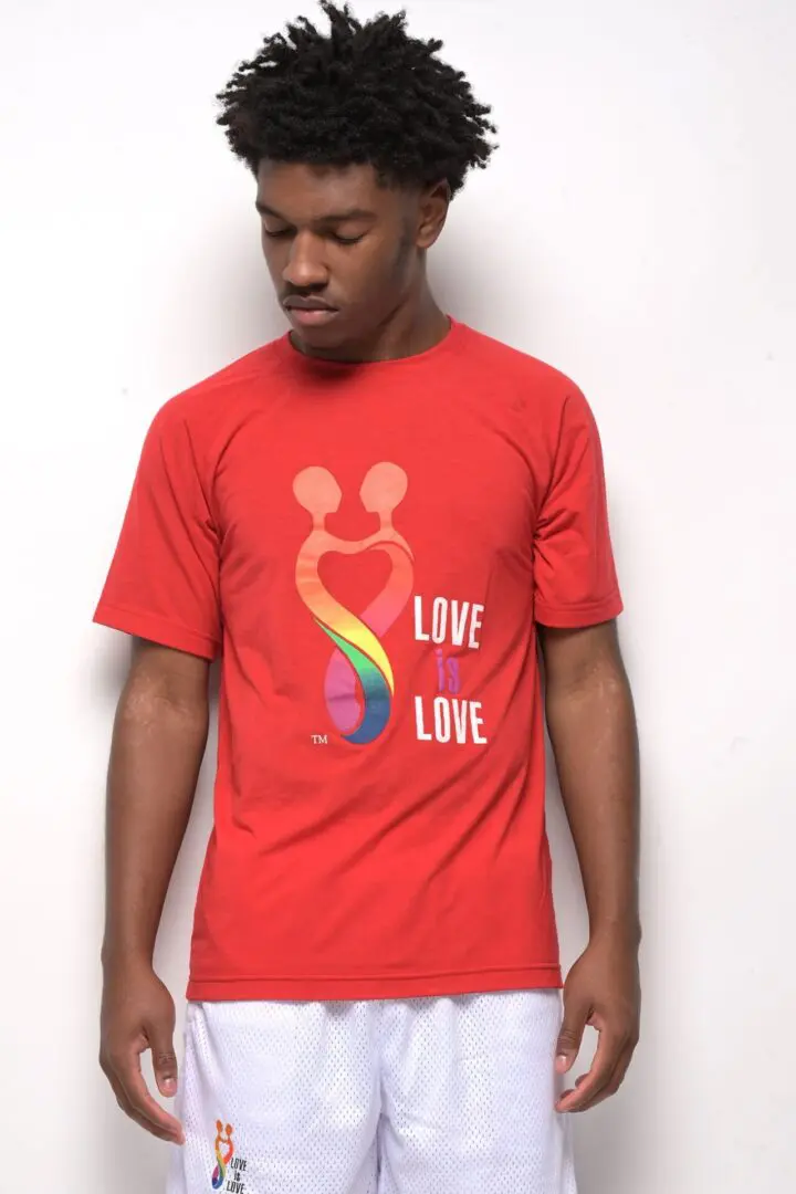 Love Is Love Crew Short Sleeve Crew Neck T-Shirt Red 1