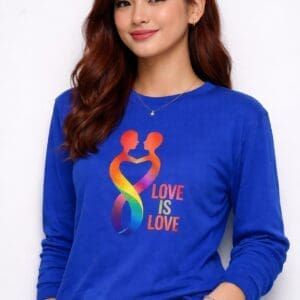 Full Color Crew Neck Long Sleeve T-Shirt